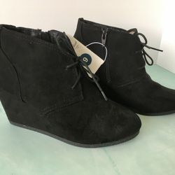 Wedge Ankle Boots, Size 9