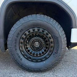 17x9 Black Rhino Wheels And Tires 285/70/17 Armstrong AT II