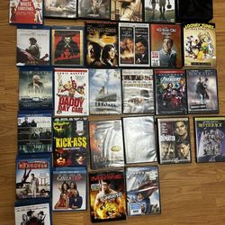 Blu-ray 8pcs and DVD 21pcs  all for 20$