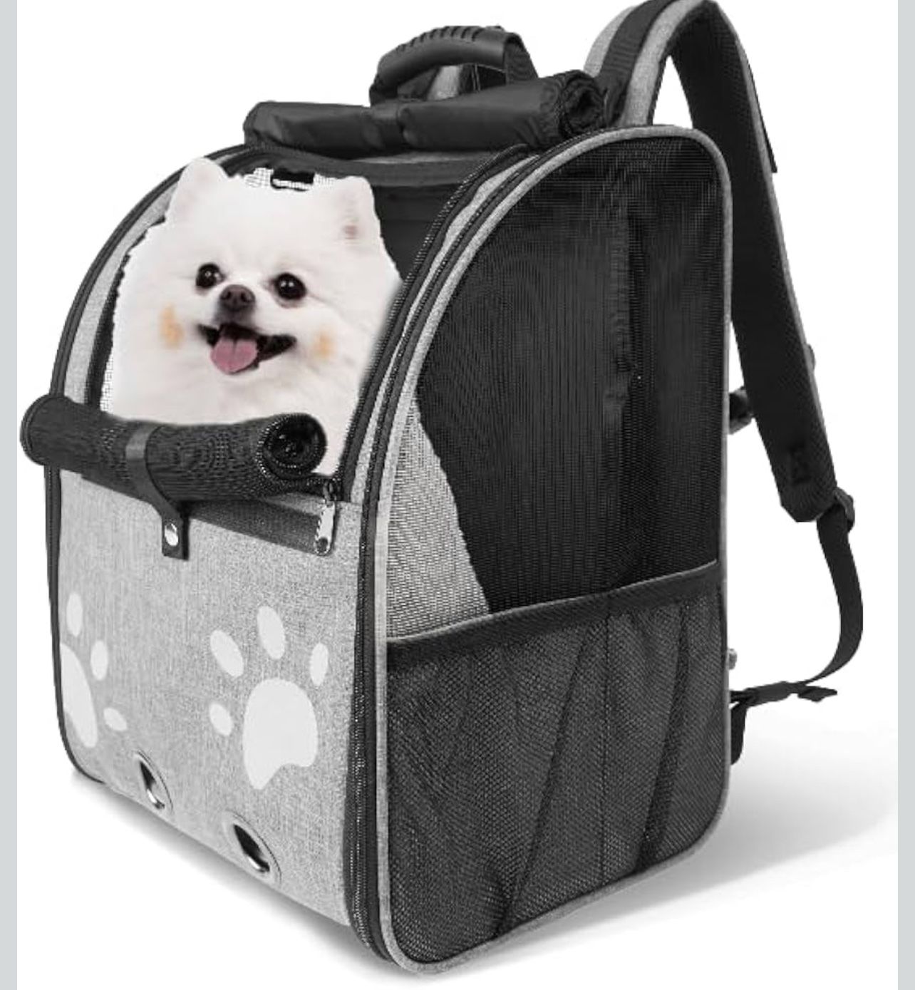 Cat Backpack Carrier, Breathable Cat Carrier Large Space UP 15 lb, Large Reflective Pet Carrier Backpack, Ventilated Mesh Dog Travel Pet Backpack for