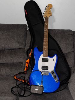 Blue Electric guitar