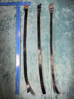 True Religion Mens Leather Belts Lot of 3 Black Buckle Y2K Designer Size 36