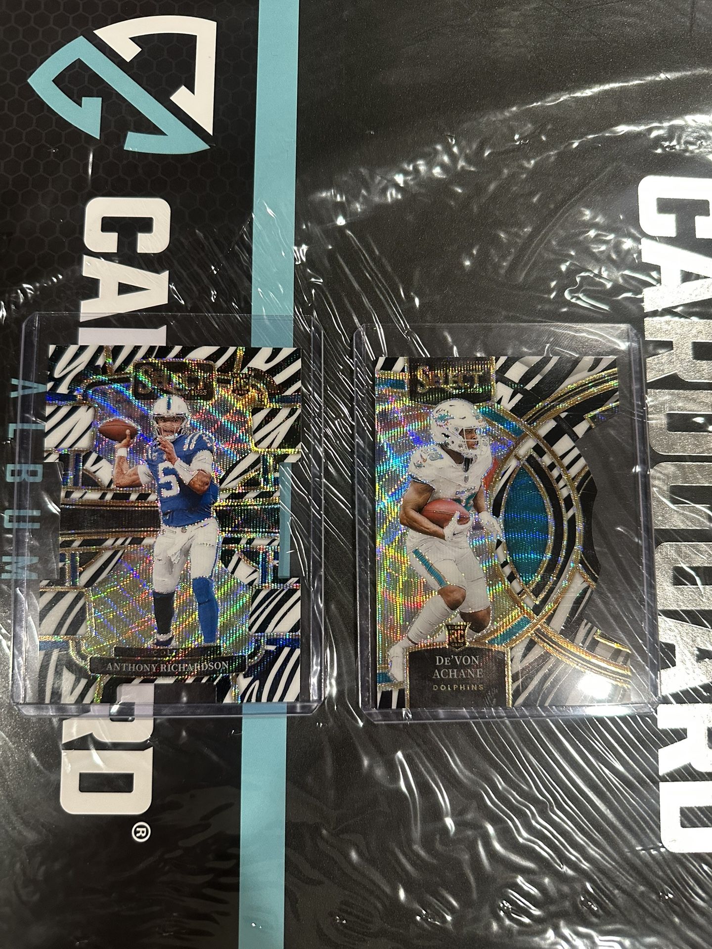 Anthony Richardson / De’Von Achane Select Football Card Zebra