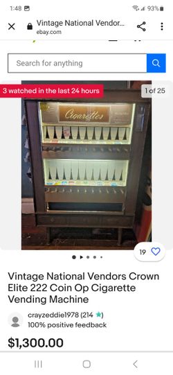 national 222 cigarette vending machine Vintage Cigarette Vending Machine for Sale in Tinley Park, IL