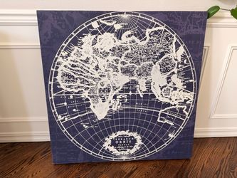 Vintage World Map Canvas Wall Art
