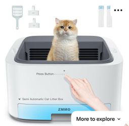 ZMMO Semi Automatic Cat Litter Box