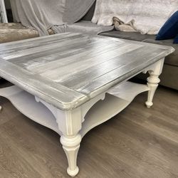 White and Gray Coffee Table Set For Sale $125 OBO 