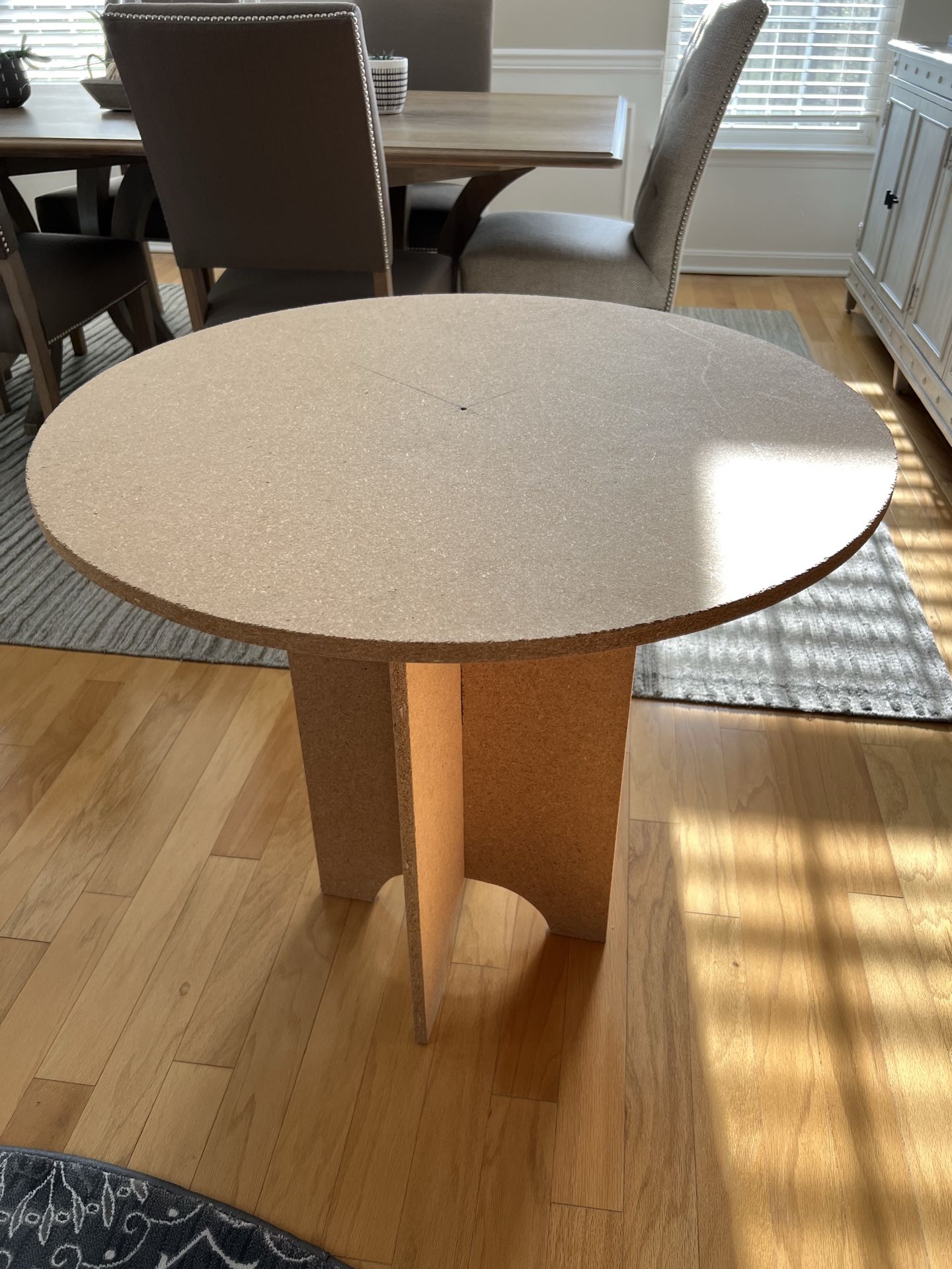 Decorator Table with Custom White Cover