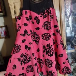 Pink and Black Dress 3XL