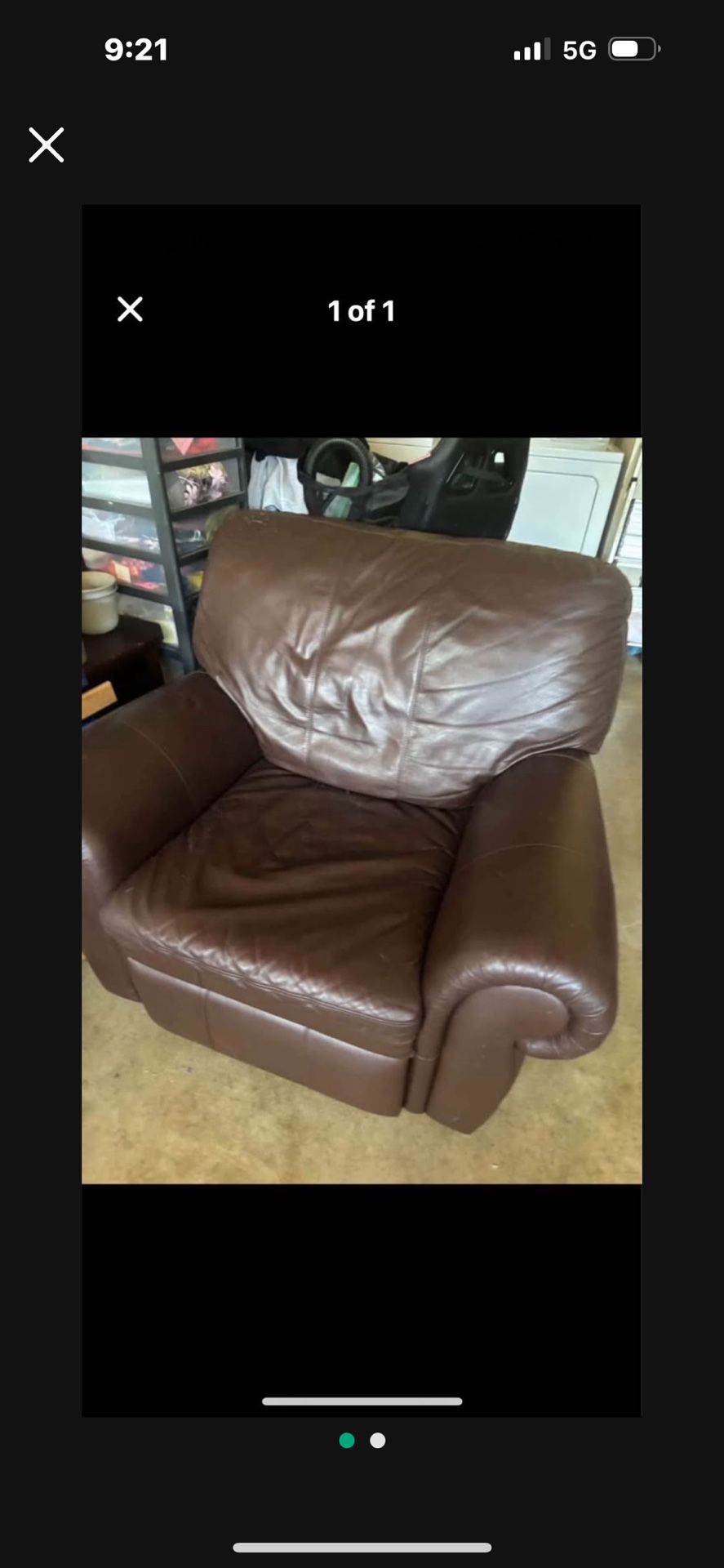Brown Leather Reclining Chair