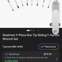 9 piece t handle torx wrench tool set by steelman 