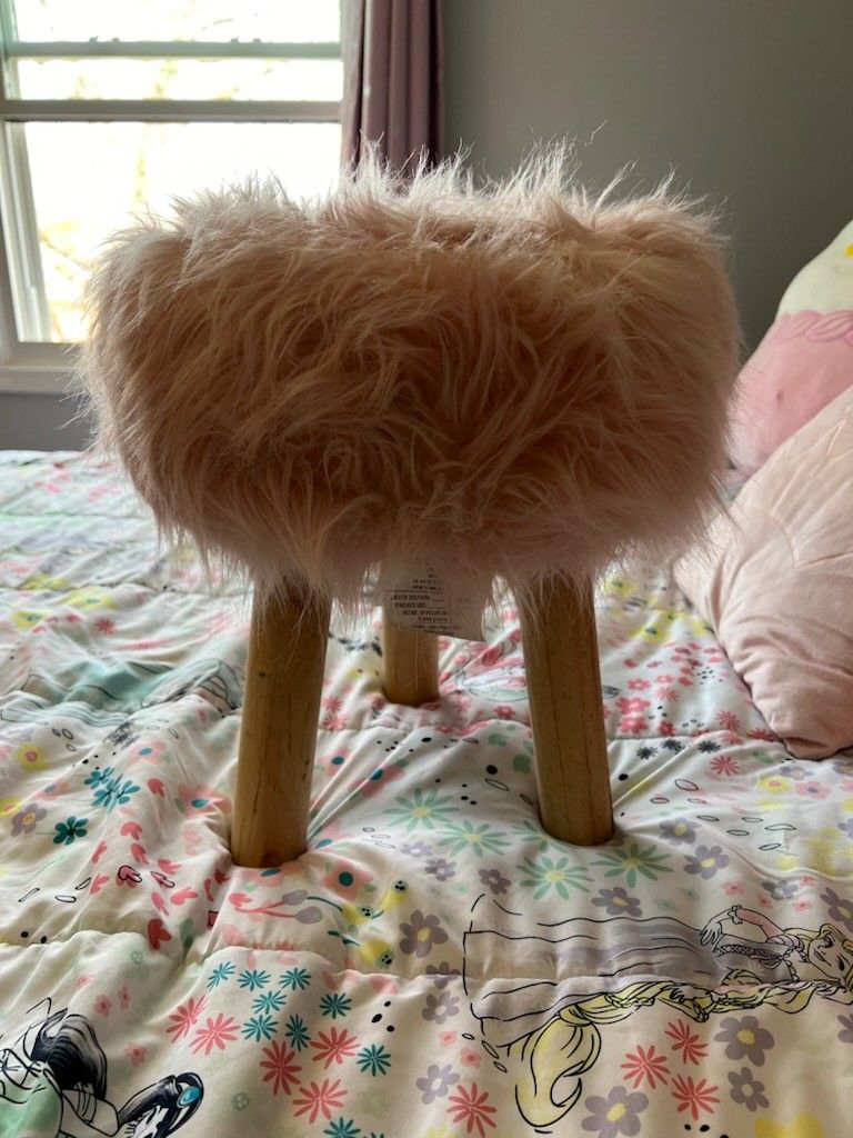 Small Fuzzy Stool