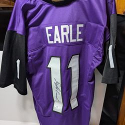 JoJo Earle Signed Baltimore Ravens Purple Jersey PSA Certified Authentic Autograph 11