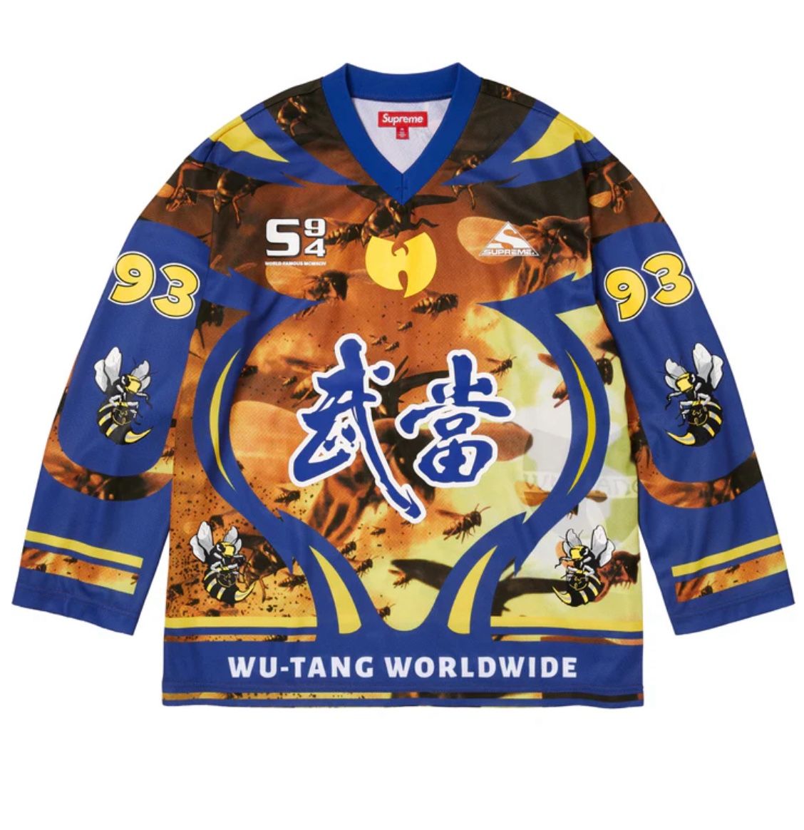 Supreme Wu-Tang Clan Hockey Jersey Blue