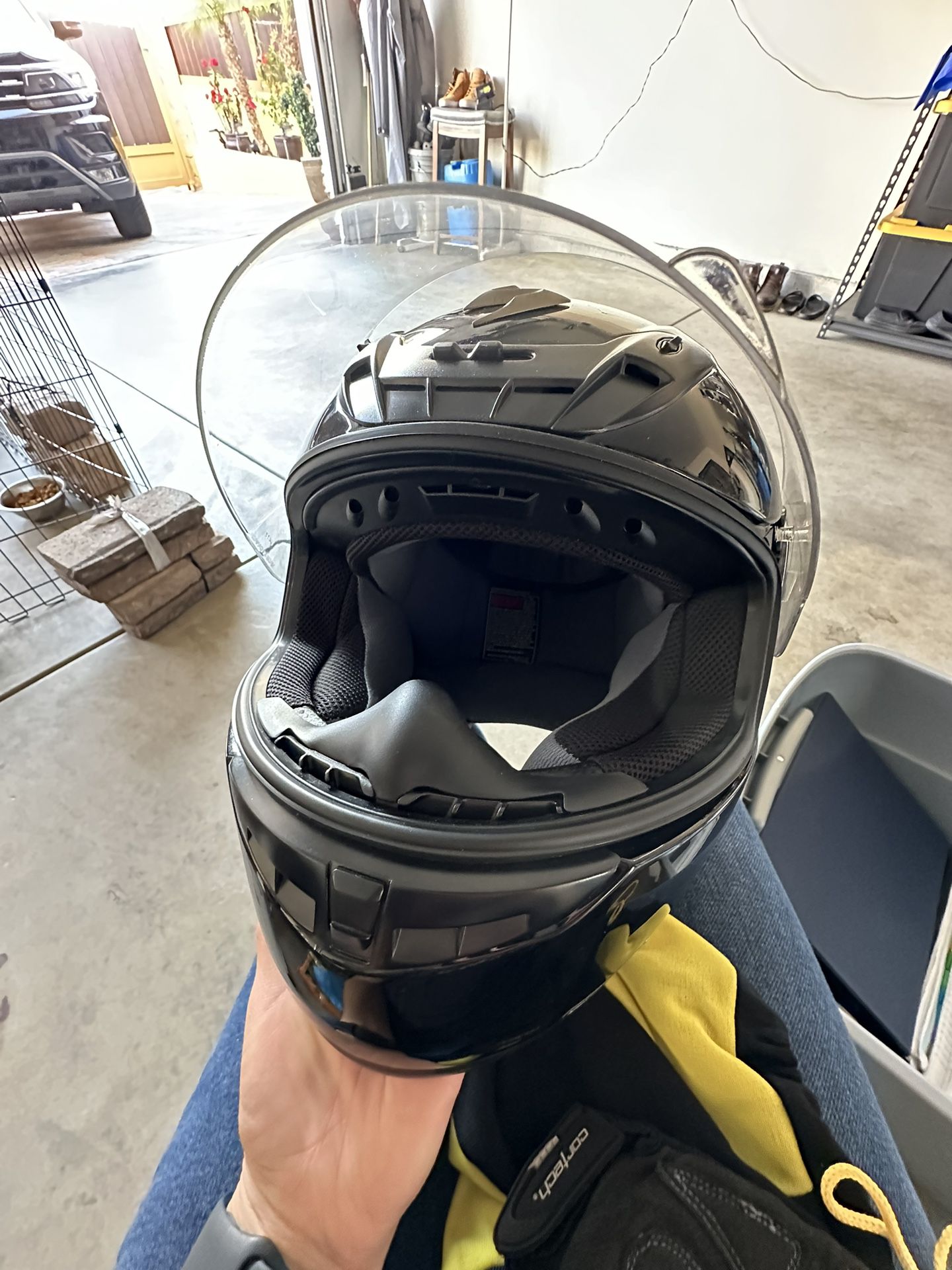 Scorpion Shiny Black Helmet DOT SNELL EXO 400 SIZE SMALL