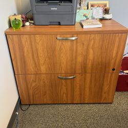 Solid Wood  Wide File Cabinet