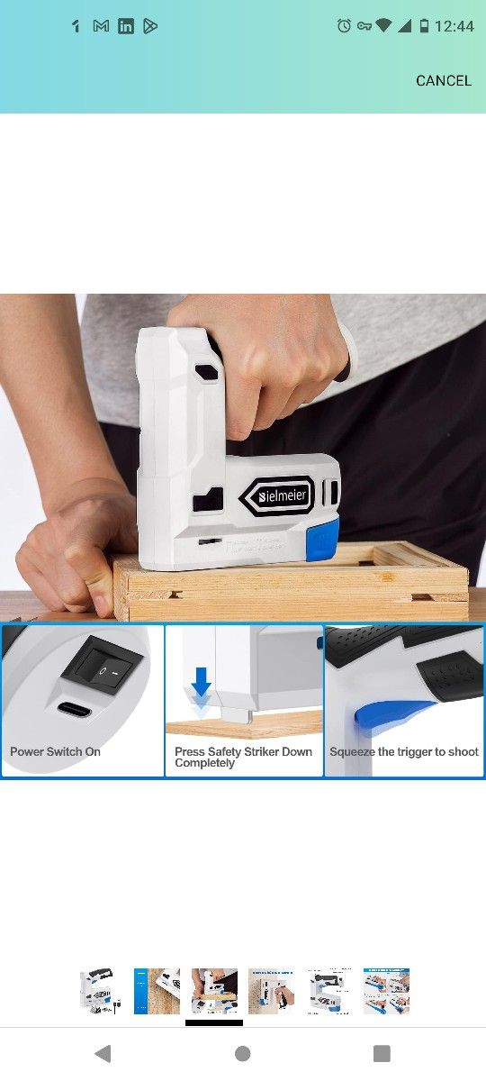 Bielmeier Electric Staple Gun, 2 in 1 Lithium-ion Electric Stapler, 4V Cordless Brad