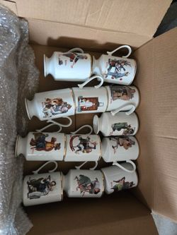 The Danbury Mint Norman Rockwell Mugs Collection