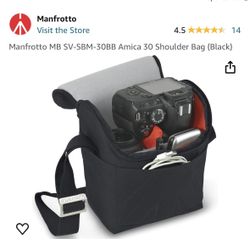 Manfrotto Amica 30 Padded Camera Shoulder Bag Black Model #MB SV-SB-30BB