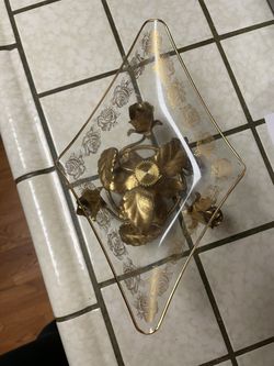 Antique Decorative Stand with Roses