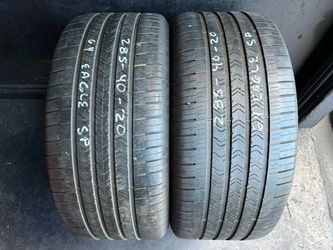 285-40-20 Goodyear Eagle Sport Used Tire pair $130 Free Mounting And Balancing