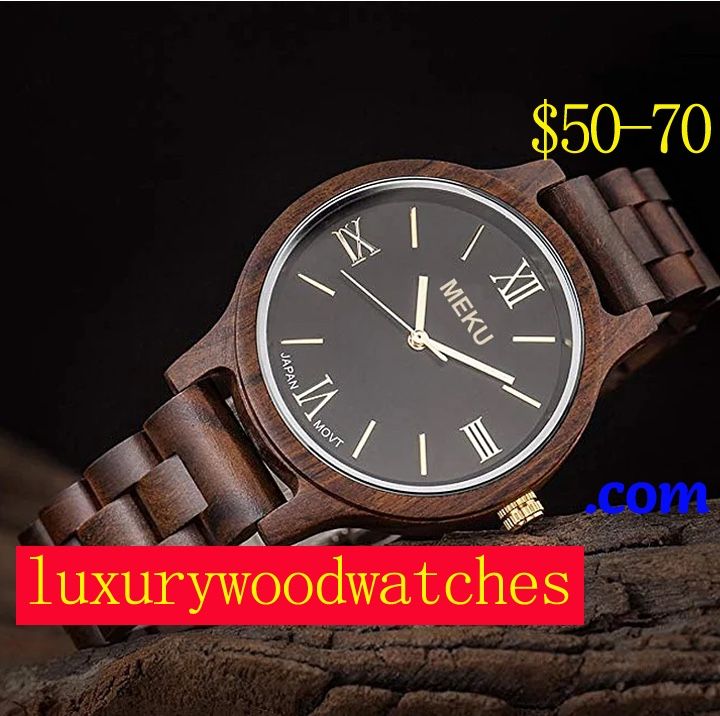 Men's High-End Sandalwood Watch Waterproof Business Casual Quartz Watch Japanese MIYOTA Movement Stainless Steel Clasp Light Luxury Men's Watch Holida