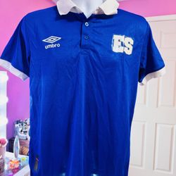 El Salvador National Soccer Jersey Blue White Official 