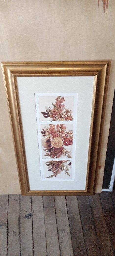 Framed And Matted Collector 3 Panel Piece