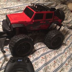 Huge Red/black Jeep R/c Toy