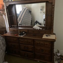 Vintage Mirror Dresser Set 