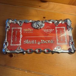 Skull and Bone License Plate Frame
