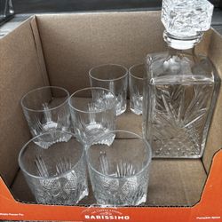 Decanter And Whiskey Glass Set 