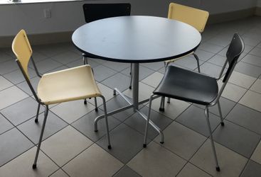 36” Round Pedestal Dining Tables And Chairs