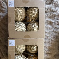 Large Wicker Christmas Ornaments 