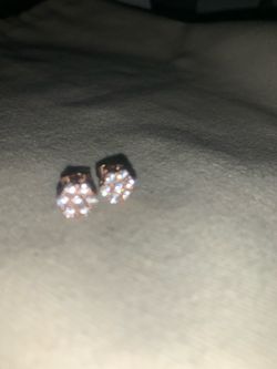 Vs1 rose gold Honeycomb earrings
