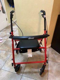 Drive medical walker with seat