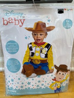 Disney Baby Woody Costume Toy Story 4, size 6-12 or 12-18 months, Brand NEW!