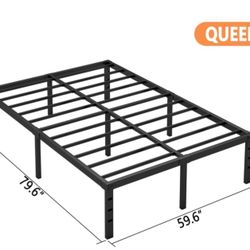 Queen Size Heavy Duty 14 Inch Tall Bedframe