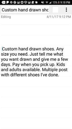Custom drawn shoes