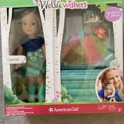 American Girl, WellieWishers, Camille, 15 inch doll and costume set in box, complete, excellent condition