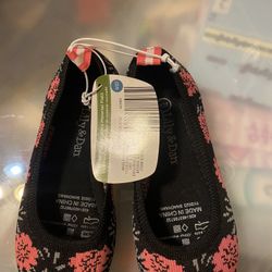 Toddler Girls Floral Flats Size 9-10