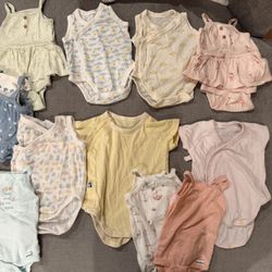 Summer Cotton Mesh Baby Clothes (0-3m, 3-6m)