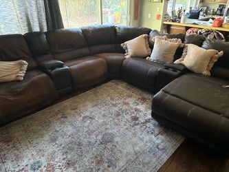 Free leather sectional