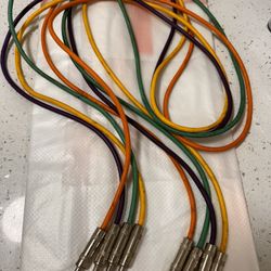 Colored 4' ft Foot 1/4"TRS Guitar Instrument Audio Patch Cables