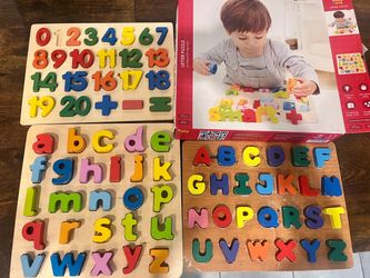 Letter & Geometric Puzzle (Total 4 Sets)