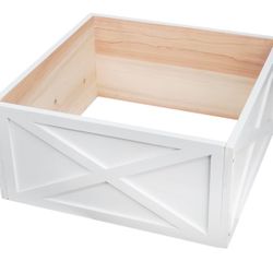 Christmas Tree Collar Box, 26" L White Wooden 🔥🔥🔥