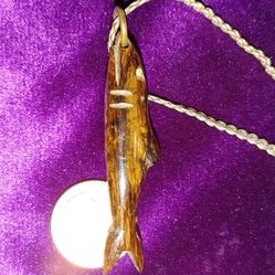 Shark Carved, Polished Charm Necklace