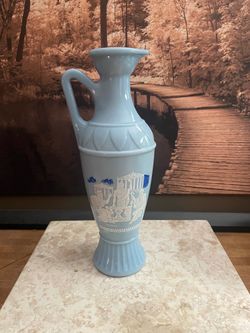 1961 Jim Beam Blue Milk Glass Decanter