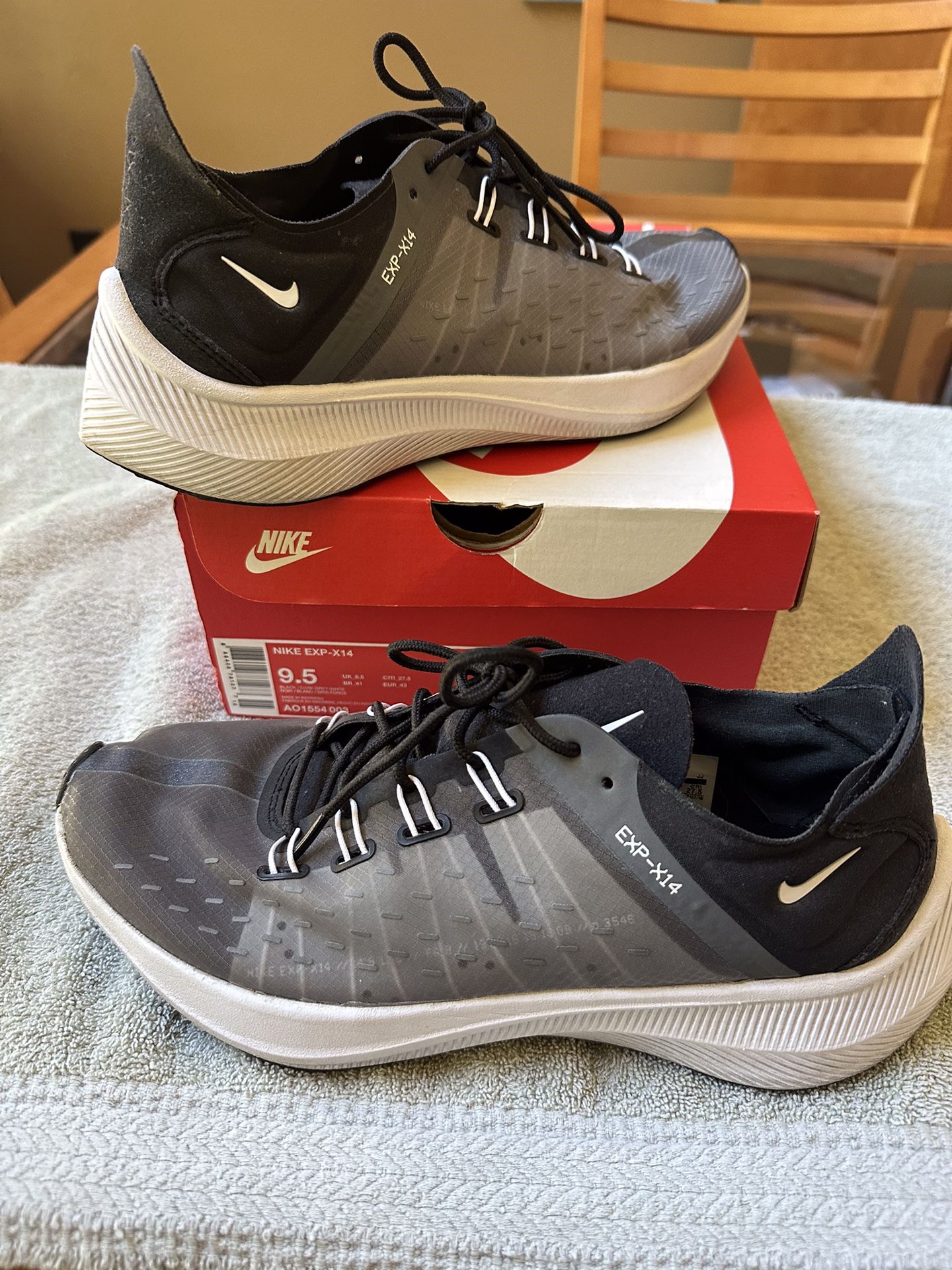 Nike EXP-X14 Used Men’s Shoes - Size 9.5 - Black, Grey & White