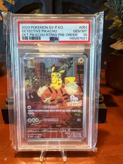 2023 Pokemon SV Promo KR Detective Pikachu #051/SV-P PSA 10 GEM MINT (53)
